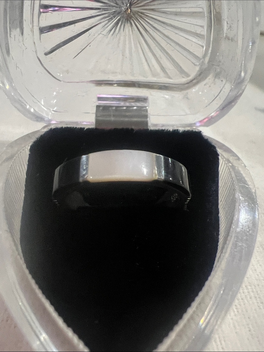 B#78-men's Silver Tone Comfort-Fit Band Ring - Silver